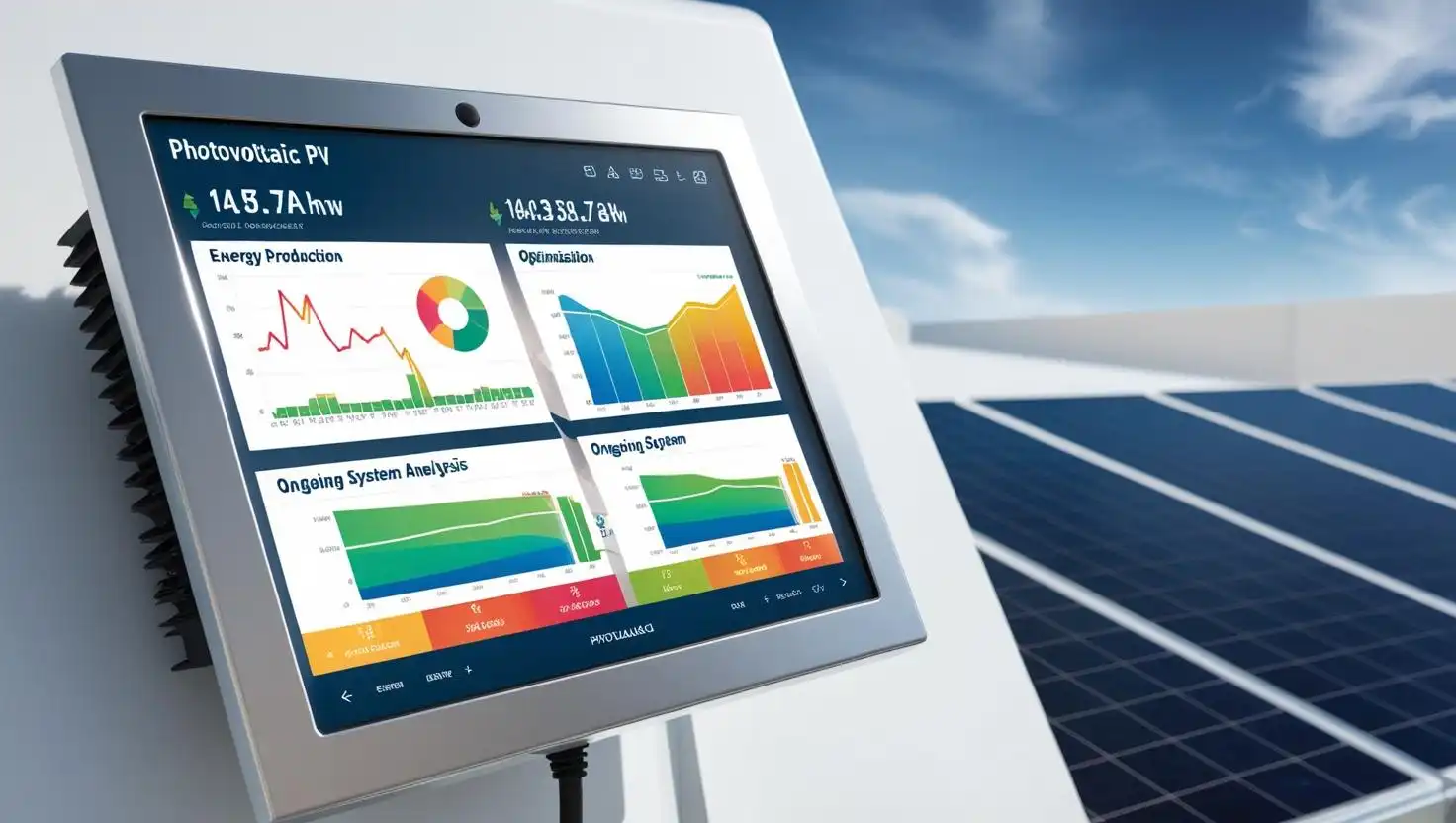 Ujęcie przedstawia zaawansowany system automatyzacji zarządzania instalacją PV_wynik Ujęcie przedstawia zaawansowany system automatyzacji zarządzania instalacją PV_wynik